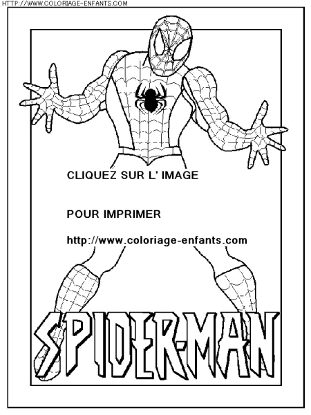 coloriage super heros spiderman