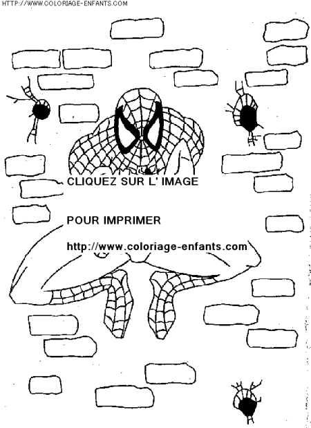 coloriage super heros spiderman