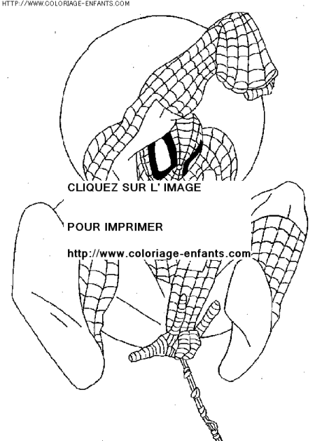 coloriage super heros spiderman