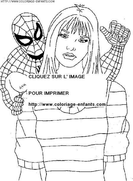 coloriage super heros spiderman