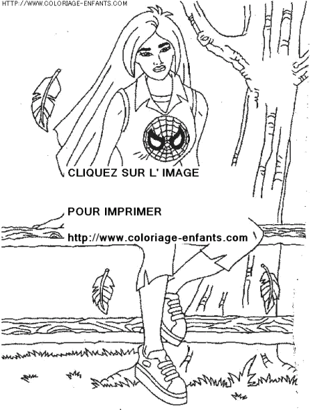 coloriage super heros spiderman