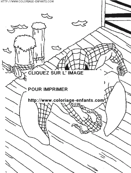 coloriage super heros spiderman