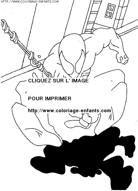 coloriage super heros spiderman