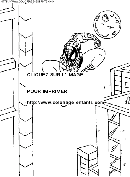 coloriage super heros spiderman