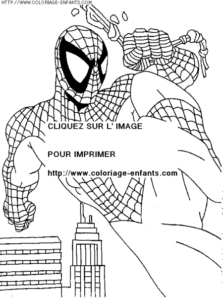 coloriage super heros spiderman