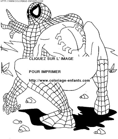 coloriage super heros spiderman