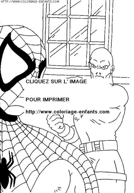 coloriage super heros spiderman