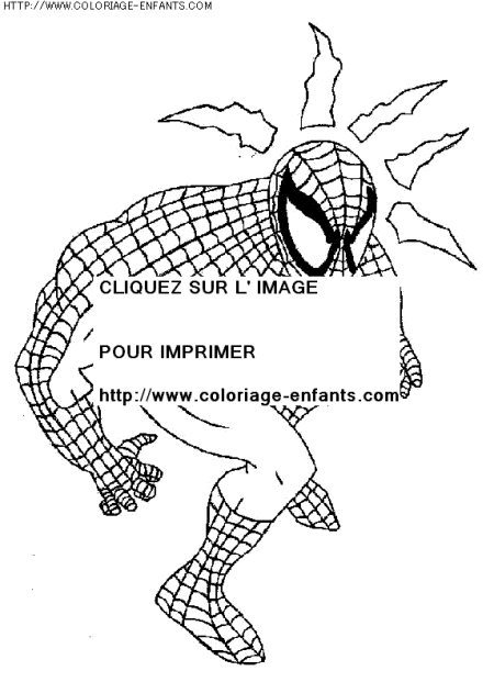 coloriage super heros spiderman