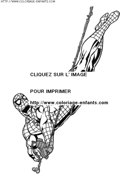 coloriage super heros spiderman