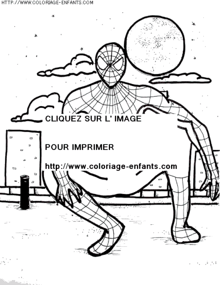 coloriage super heros spiderman