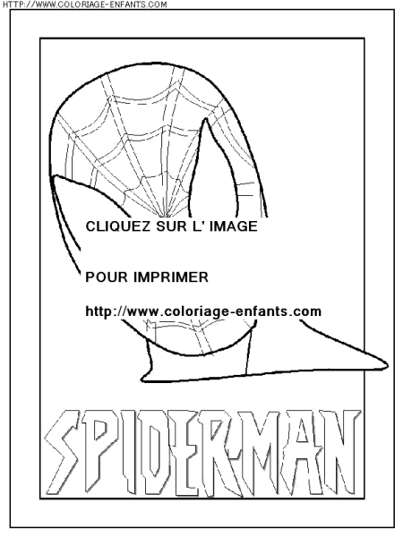 coloriage super heros spiderman