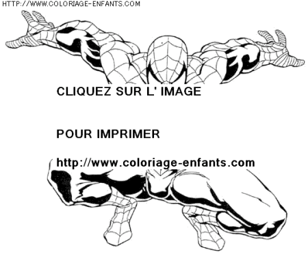 coloriage super heros spiderman