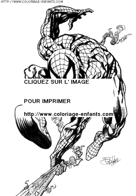 coloriage super heros spiderman