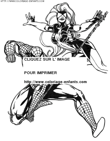 coloriage super heros spiderman