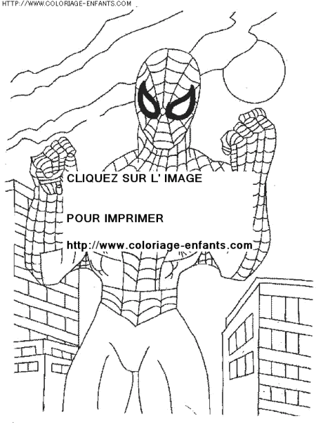 coloriage super heros spiderman