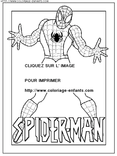 coloriage super heros spiderman