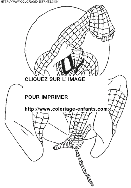 coloriage super heros spiderman