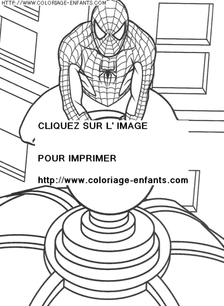 coloriage super heros spiderman