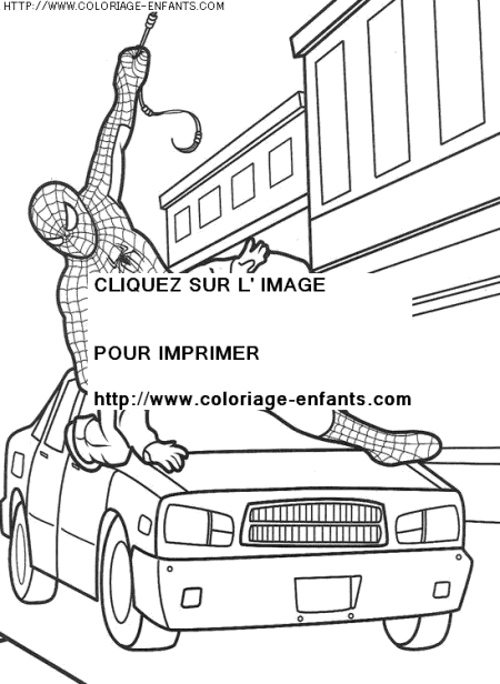 coloriage super heros spiderman