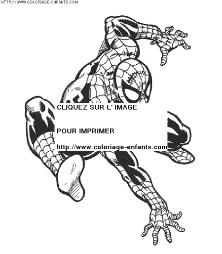 coloriage super heros spiderman