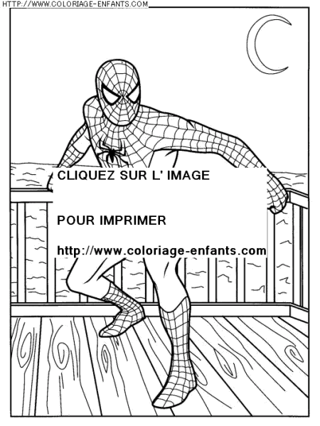 coloriage super heros spiderman