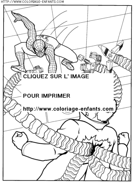 coloriage super heros spiderman