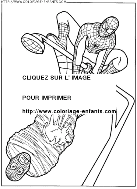 coloriage super heros spiderman