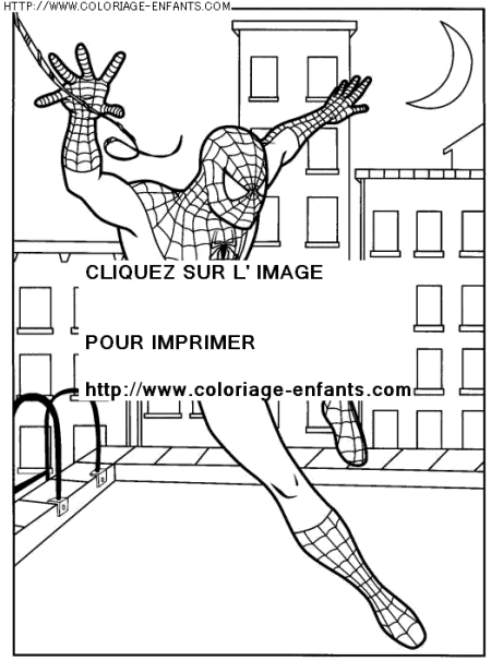 coloriage super heros spiderman