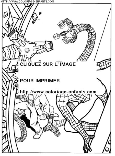 coloriage super heros spiderman