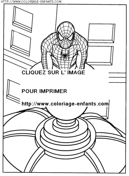 coloriage super heros spiderman