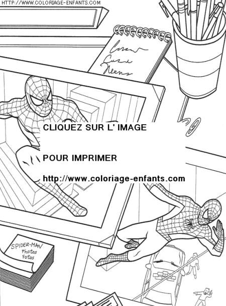 coloriage super heros spiderman