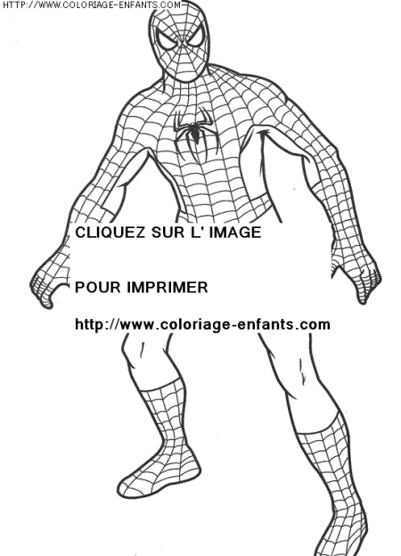 coloriage super heros spiderman