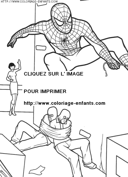 coloriage super heros spiderman