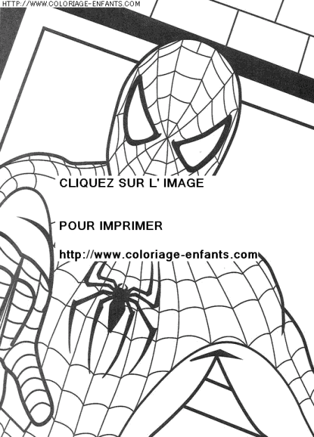 coloriage super heros spiderman