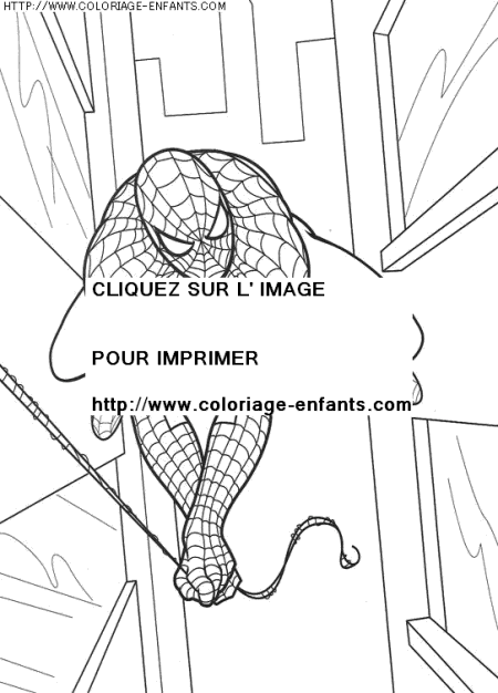 coloriage super heros spiderman