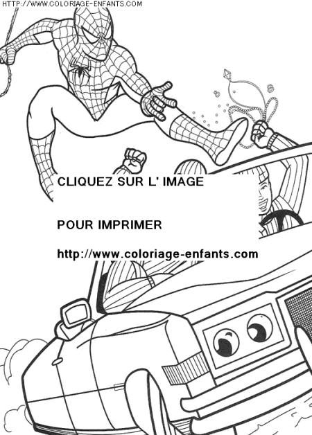 coloriage super heros spiderman