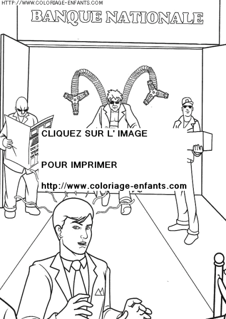 coloriage super heros spiderman