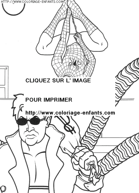 coloriage super heros spiderman