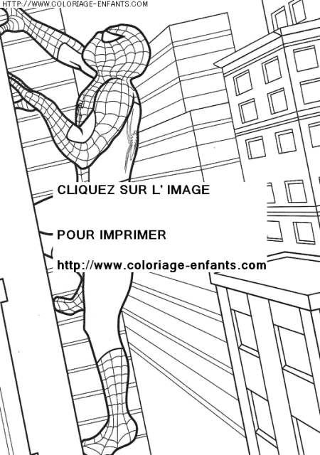 coloriage super heros spiderman