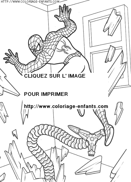 coloriage super heros spiderman