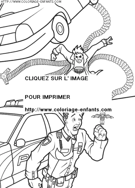 coloriage super heros spiderman