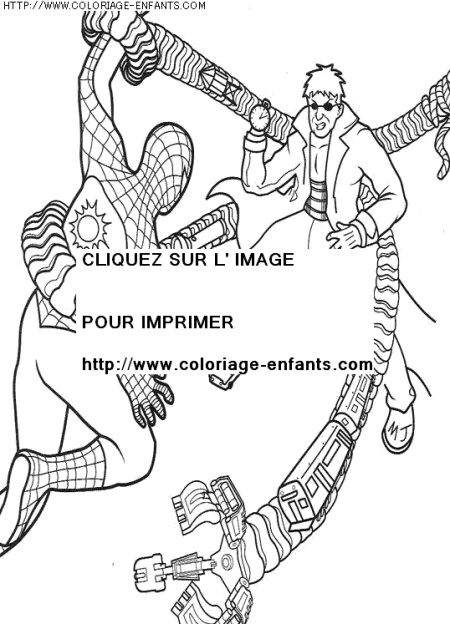 coloriage super heros spiderman