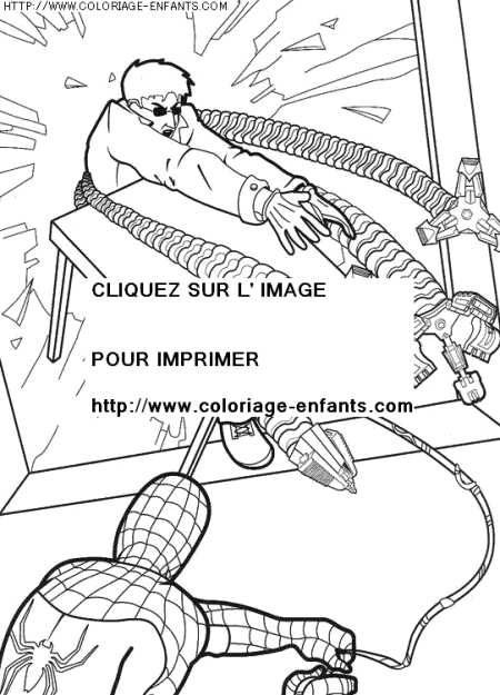 coloriage super heros spiderman