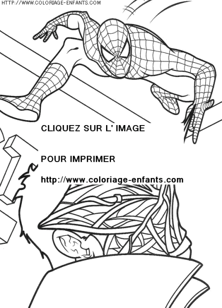 coloriage super heros spiderman