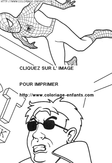 coloriage super heros spiderman