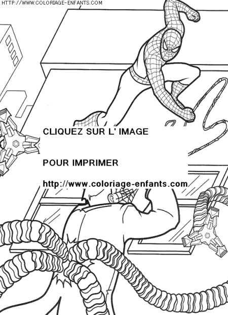 coloriage super heros spiderman