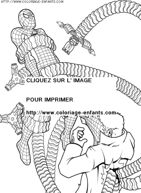 coloriage super heros spiderman