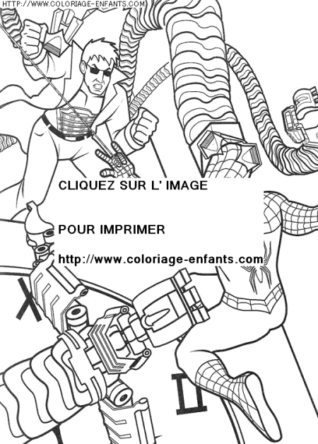 coloriage super heros spiderman