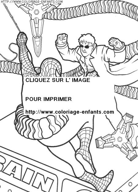 coloriage super heros spiderman