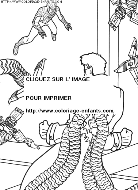 coloriage super heros spiderman